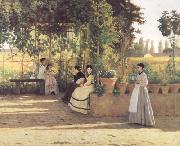 Silvestro lega The Pergola (nn02) oil on canvas